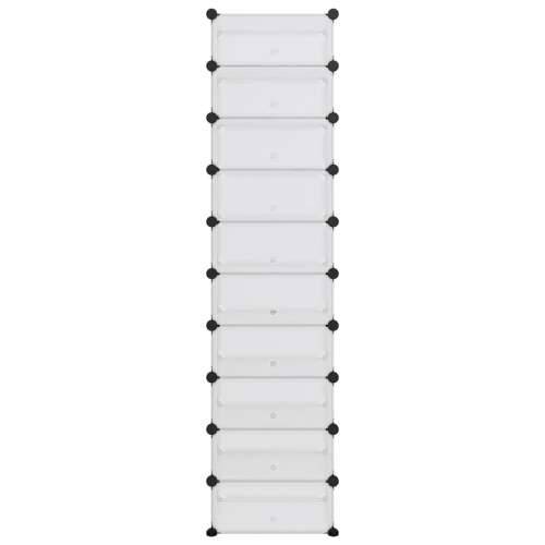 Stalak za cipele prozirni 44 x 32 x 174 cm PP - Transparentan 44 x 32 x 174 cm 1 Cijena