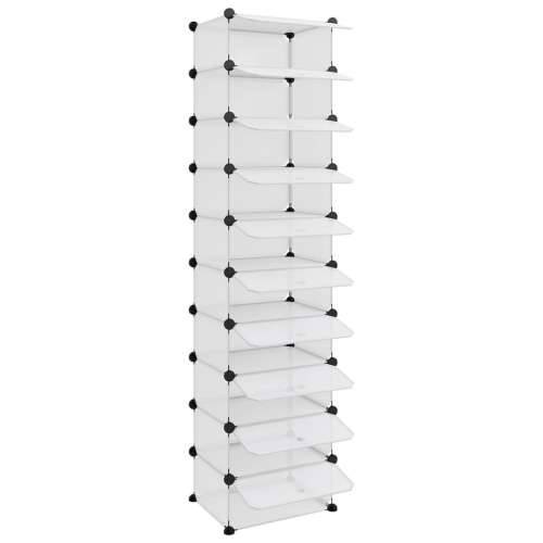 Stalak za cipele prozirni 44 x 32 x 174 cm PP - Transparentan 44 x 32 x 174 cm 1 Cijena