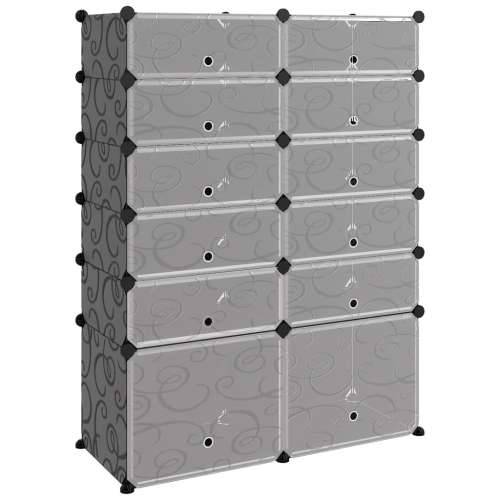 Stalak za cipele crni 94 x 37 x 125 cm PP - Crna 94 x 37 x 125 cm 1 Cijena