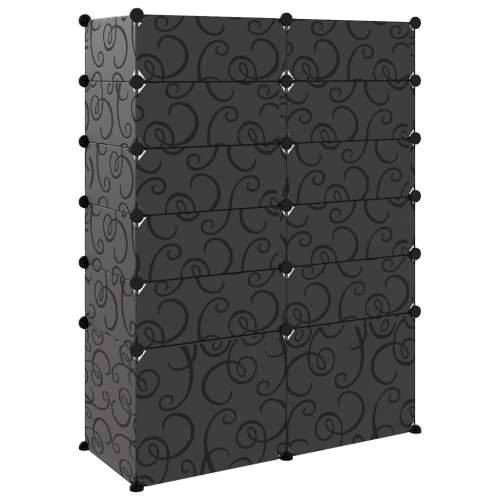 Stalak za cipele crni 94 x 37 x 125 cm PP - Crna 94 x 37 x 125 cm 1 Cijena