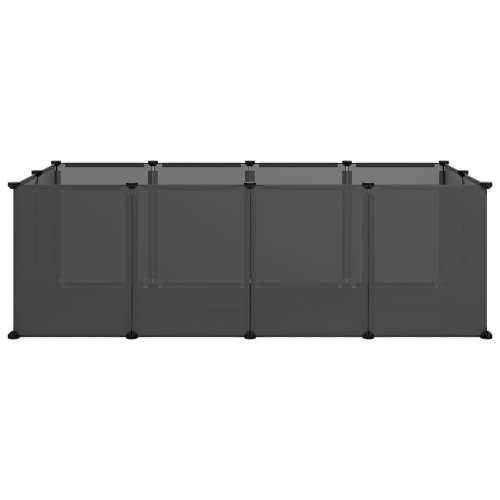 Kavez za male životinje crni 144 x 74 x 46,5 cm PP i čelik Cijena