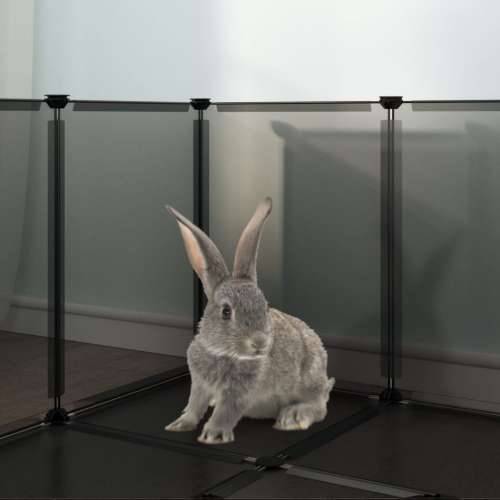 Kavez za male životinje crni 144 x 74 x 46,5 cm PP i čelik Cijena