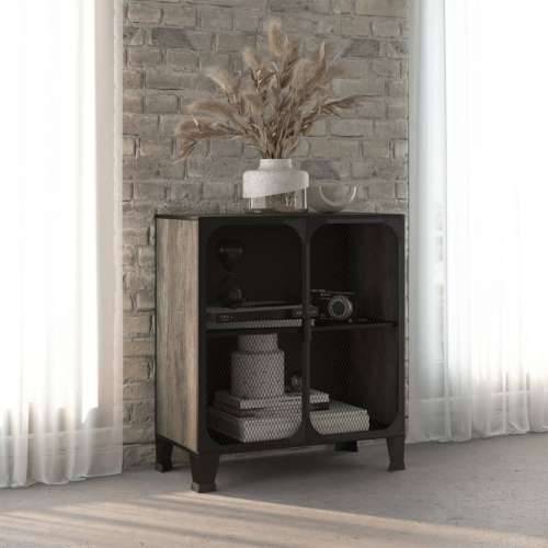 Ormarić za pohranu sivi 72 x 36 x 82 cm od metala i MDF-a - Siva 1 Cijena