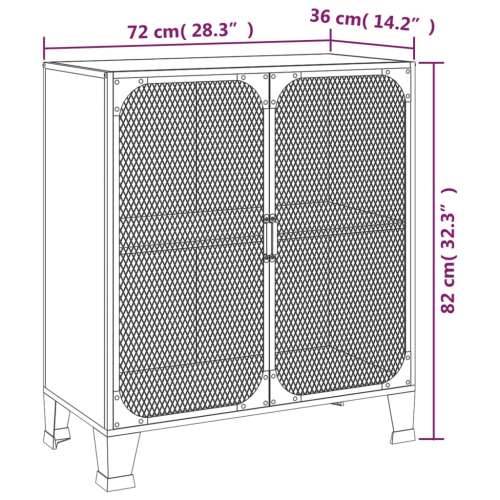 Ormarić za pohranu sivi 72 x 36 x 82 cm od metala i MDF-a - Siva 1 Cijena
