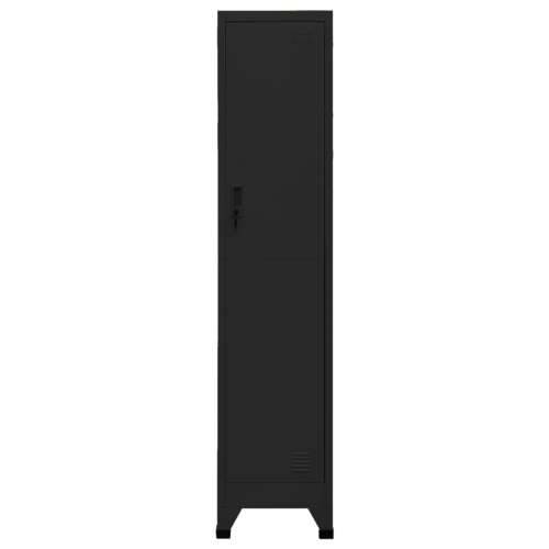Ormarić s ključem crni 38 x 45 x 180 cm čelični Cijena