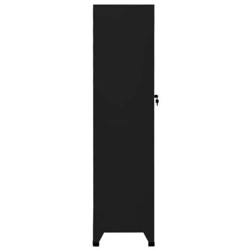Ormarić s ključem crni 38 x 45 x 180 cm čelični Cijena