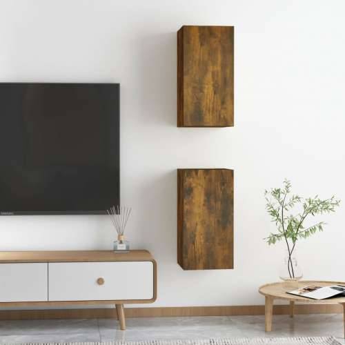 TV ormarići 2 kom boja dimljenog hrasta 30,5x30x60 cm drveni - Dimljeni hrast 2 60 cm Cijena