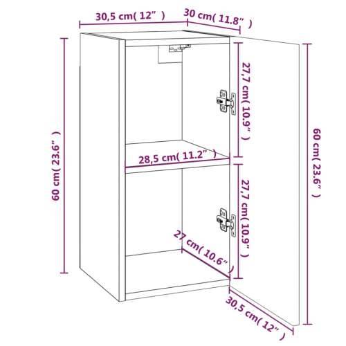 TV ormarić boja hrasta sonoma 30,5x30x60 cm konstruirano drvo - Sivi hrast sonoma 1 60 cm Cijena