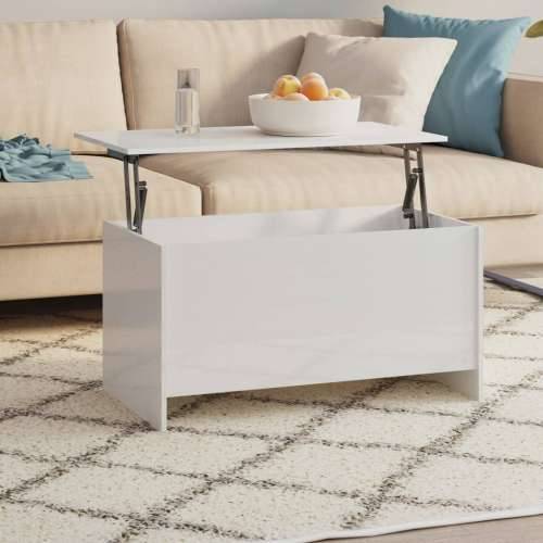 Stolić za kavu sjajni bijeli 102x55,5x52,5 cm konstruirano drvo - Visoko sjajno bijela 102 x 55 x 52.5 cm 1 Cijena