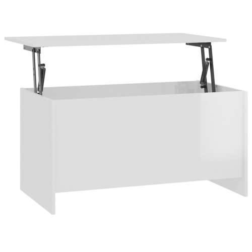 Stolić za kavu sjajni bijeli 102x55,5x52,5 cm konstruirano drvo - Visoko sjajno bijela 102 x 55 x 52.5 cm 1 Cijena