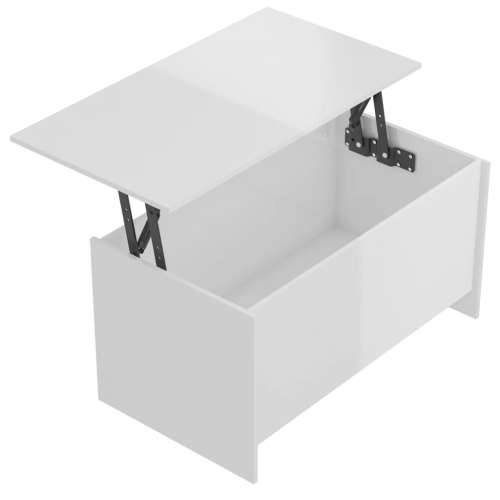 Stolić za kavu sjajni bijeli 102x55,5x52,5 cm konstruirano drvo - Visoko sjajno bijela 102 x 55 x 52.5 cm 1 Cijena