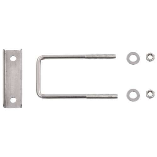 U-spojnik za stupove ograde 60 x 40 mm 25 setova - Srebrno 25 Cijena