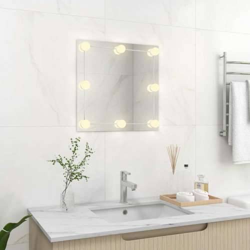 Zidno ogledalo s LED svjetlima četvrtasto stakleno - 50 x 50 cm 1 s LED svjetlima Cijena