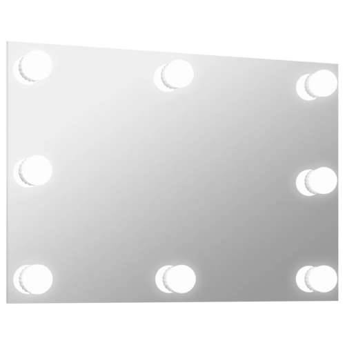 Zidno ogledalo s LED svjetlima pravokutno stakleno Cijena