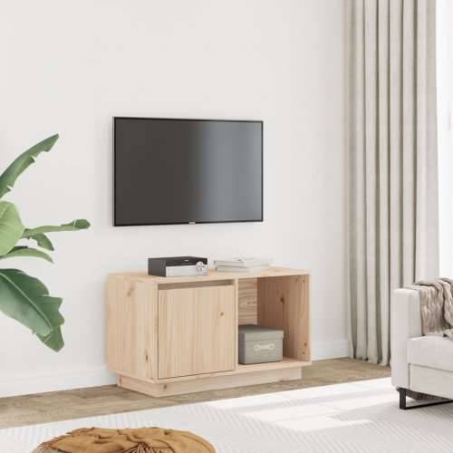 TV ormarić 74 x 35 x 44 cm od masivne borovine - Prirodna 1 Cijena
