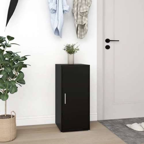 Ormarić za cipele crni 32 x 35 x 70 cm konstruirano drvo - Crna 31.5 x 35 x 70 cm 1 shoe cabinet with door Cijena