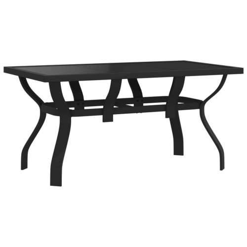 Vrtni stol crni 140 x 70 x 70 cm od čelika i stakla - Crna 140 x 70 x 70 cm 1 Cijena