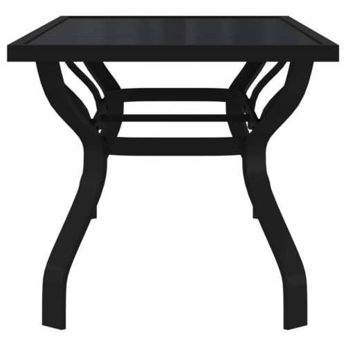 Vrtni stol crni 180 x 80 x 70 cm od čelika i stakla - Crna 180 x 80 x 70 cm 1 Cijena