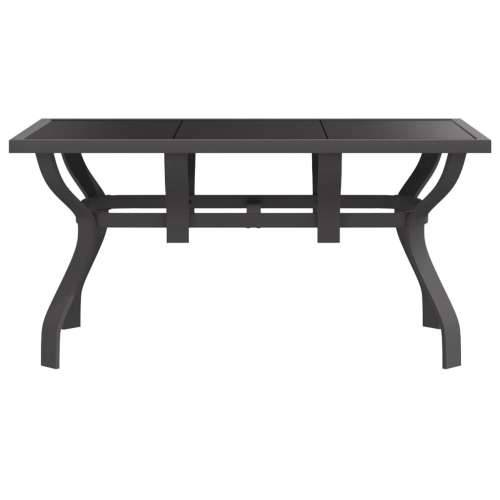 Vrtni stol sivo-crni 140 x 70 x 70 cm od čelika i stakla - Siva i crna 140 x 70 x 70 cm 1 Cijena