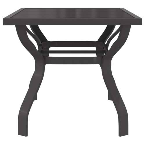 Vrtni stol sivo-crni 140 x 70 x 70 cm od čelika i stakla - Siva i crna 140 x 70 x 70 cm 1 Cijena