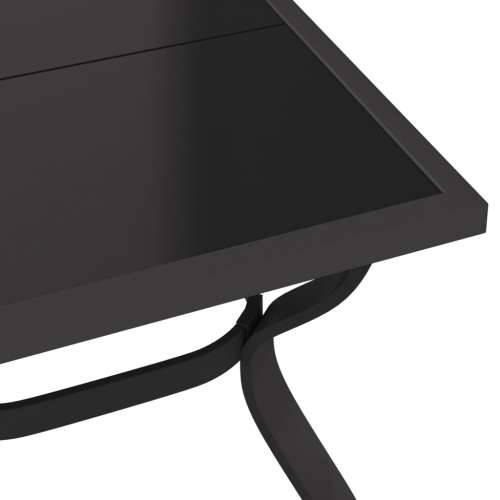 Vrtni stol sivo-crni 140 x 70 x 70 cm od čelika i stakla - Siva i crna 140 x 70 x 70 cm 1 Cijena