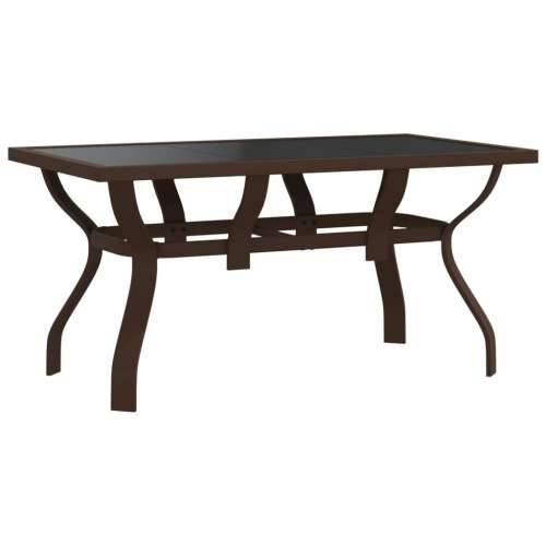 Vrtni stol smeđe-crni 140 x 70 x 70 cm od čelika i stakla - Smeđa i crna 140 x 70 x 70 cm 1 Cijena