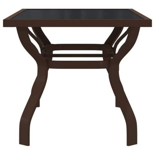 Vrtni stol smeđe-crni 140 x 70 x 70 cm od čelika i stakla - Smeđa i crna 140 x 70 x 70 cm 1 Cijena
