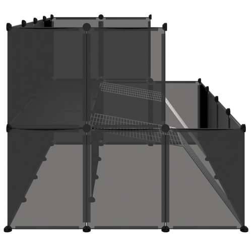 Kavez za male životinje crni 143 x 107 x 93 cm PP i čelik Cijena