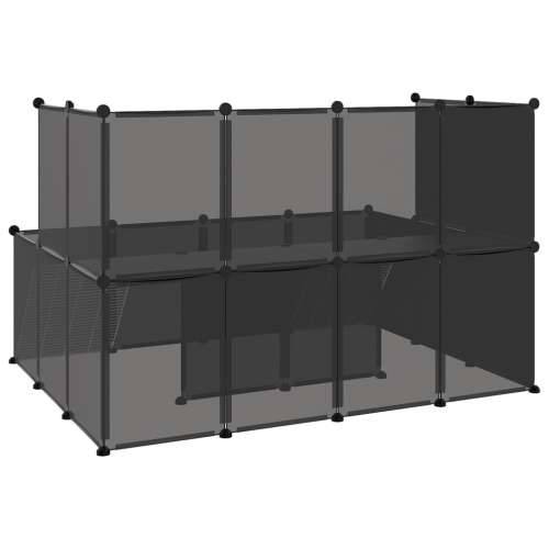 Kavez za male životinje crni 143 x 107 x 93 cm PP i čelik Cijena