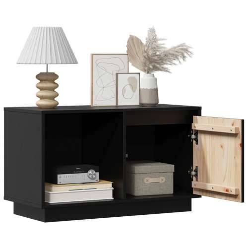 TV ormarić crni 74 x 35 x 44 cm od masivne borovine - Crna 1 Cijena