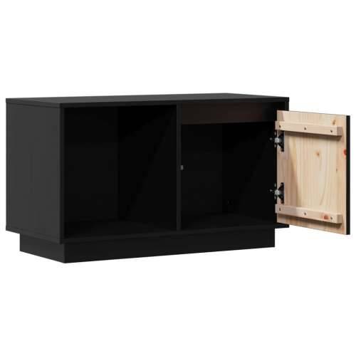 TV ormarić crni 74 x 35 x 44 cm od masivne borovine - Crna 1 Cijena