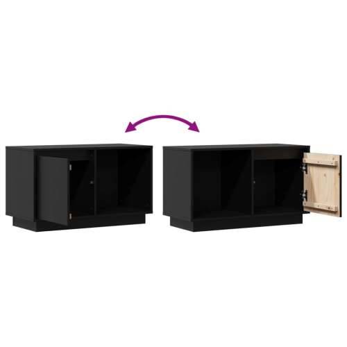 TV ormarić crni 74 x 35 x 44 cm od masivne borovine - Crna 1 Cijena