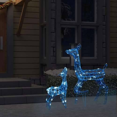 Akrilna ukrasna božićna obitelj sobova 160 LED plava Cijena