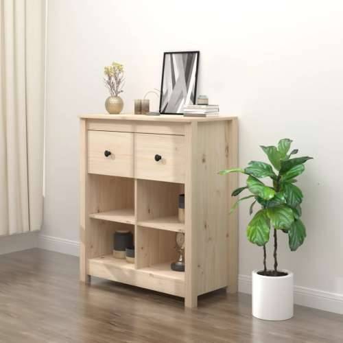 Komoda 70 x 35 x 80 cm od masivne borovine - Prirodna 1 Cijena