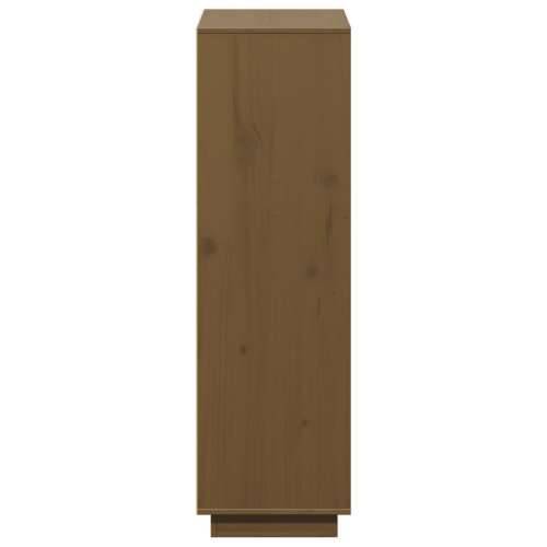 Visoka komoda boja meda 110,5 x 35 x 117 cm od masivne borovine - boja meda 1 Cijena