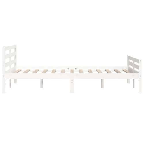 Okvir za krevet od masivne borovine bijeli 150 x 200 cm king - Bijela 150 x 200 cm Cijena