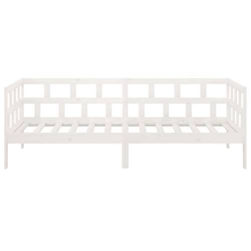 Dnevni ležaj bijeli od masivne borovine 90 x 190 cm - Bijela 90 x 190 cm Cijena