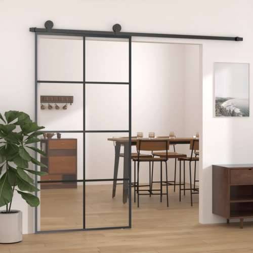 Klizna vrata crna 102,5 x 205 od stakla ESG i aluminija cm - Crna 102.5 x 205 cm 1 *Transparent*an Cijena