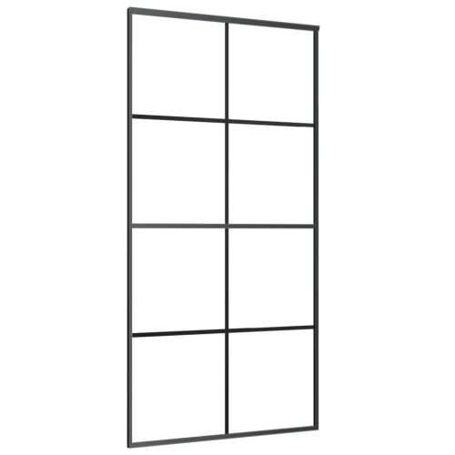 Klizna vrata crna 102,5 x 205 od stakla ESG i aluminija cm - Crna 102.5 x 205 cm 1 *Transparent*an Cijena