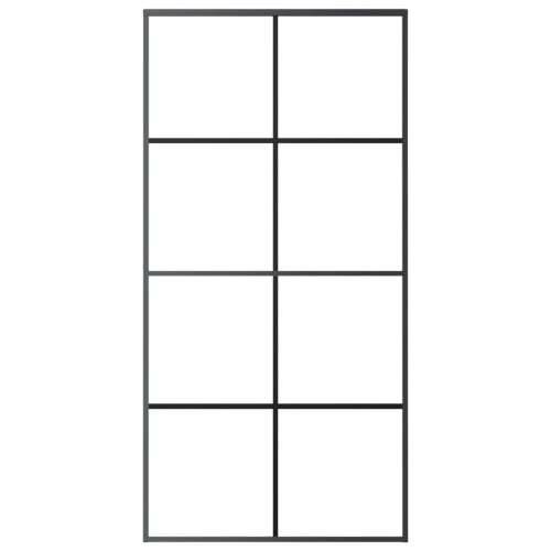 Klizna vrata crna 102,5 x 205 od stakla ESG i aluminija cm - Crna 102.5 x 205 cm 1 *Transparent*an Cijena