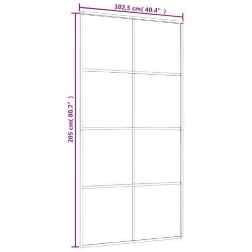 Klizna vrata crna 102,5 x 205 od stakla ESG i aluminija cm - Crna 102.5 x 205 cm 1 *Transparent*an Cijena