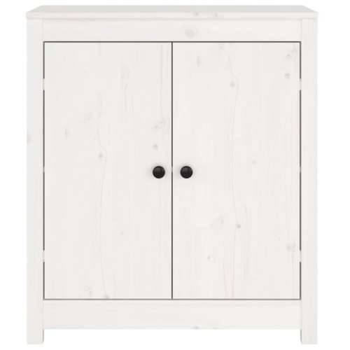 Komoda bijela 70 x 35 x 80 cm od masivne borovine - Bijela 1 Bočni ormarić s 2 vrata Cijena