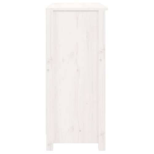Komoda bijela 70 x 35 x 80 cm od masivne borovine - Bijela 1 Bočni ormarić s 2 vrata Cijena