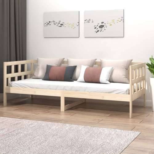Dnevni ležaj od masivne borovine 80 x 200 cm - Prirodna 80 x 200 cm Cijena
