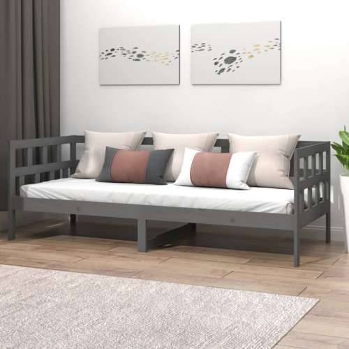 Dnevni ležaj od masivne borovine sivi 80 x 200 cm Siva 80 x 200 cm Cijena