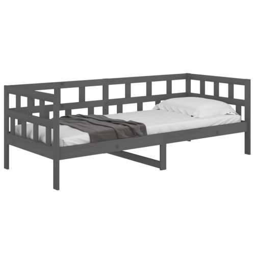Dnevni ležaj od masivne borovine sivi 80 x 200 cm Siva 80 x 200 cm Cijena