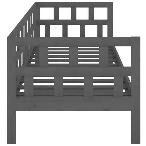 Dnevni ležaj od masivne borovine sivi 80 x 200 cm Siva 80 x 200 cm Cijena