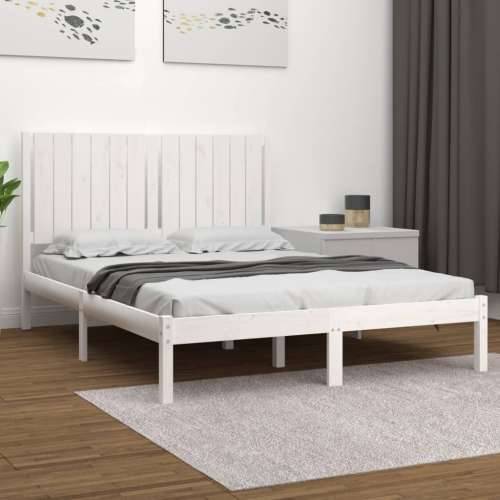 Okvir za krevet masivna borovina bijeli 135x190 cm bračni Cijena