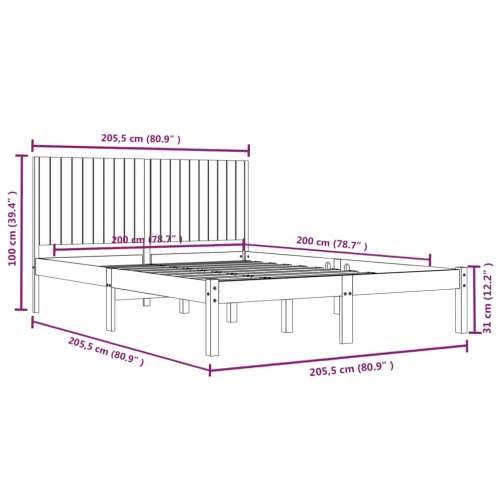 Okvir kreveta bez madraca bijeli 200x200 cm od masivne borovine Bijela 200 x 200 cm Cijena