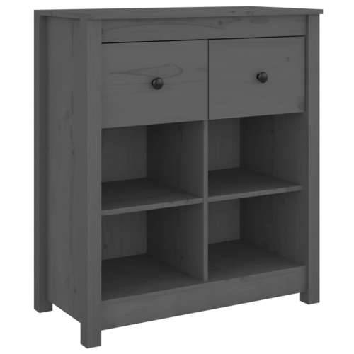 Komoda sivi 70 x 35 x 80 cm od masivne borovine - Siva 1 Cijena